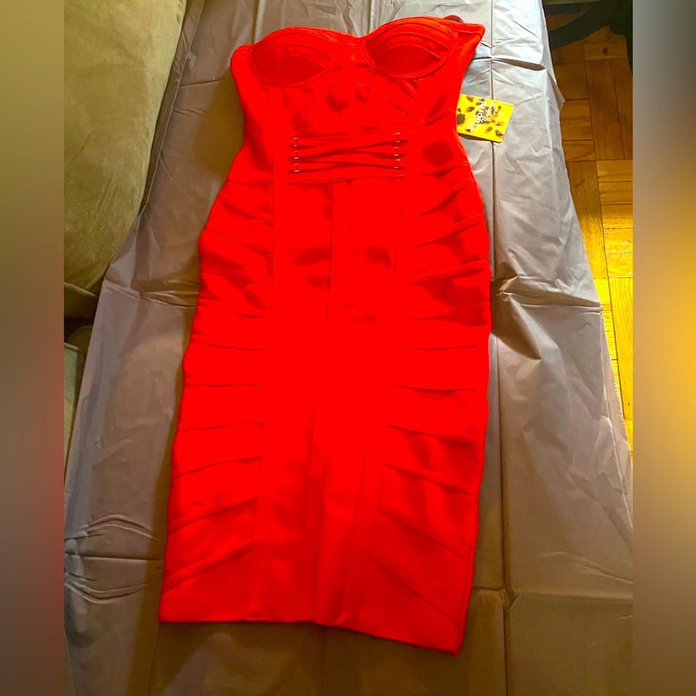 Hybrid & company Red bandage dress size small mini dress